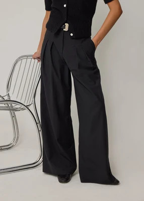 THE SIGNATURE WIDE LEG TROUSERS - BLACK | WAT The Brand