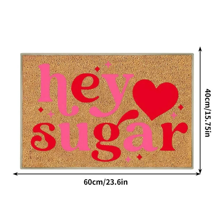 Valentine's Day Coir Doormat Valentines Loved Welcome Doormat Outdoor Entrance Coir Non-slip Indo... | Walmart (US)