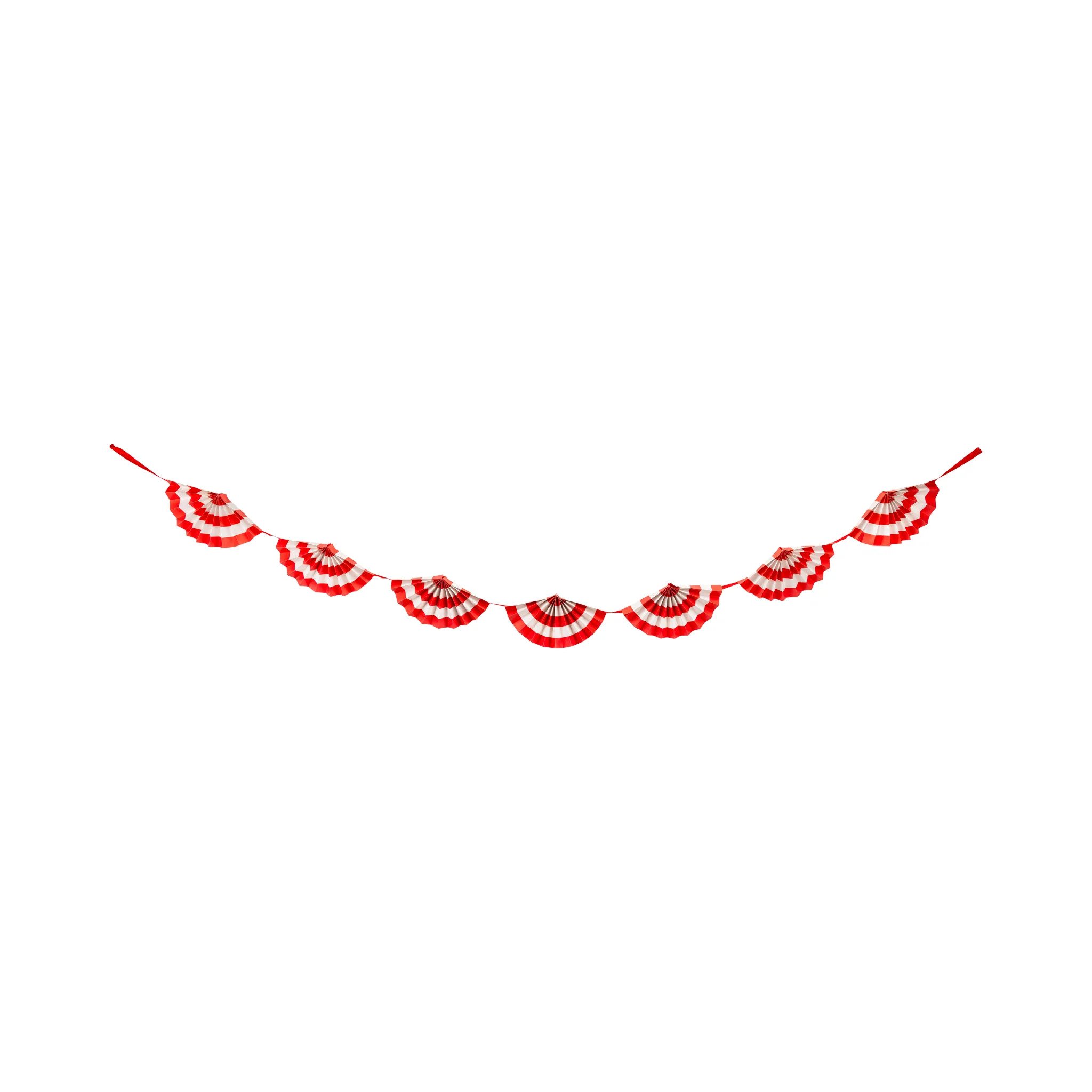 Red & White Fan Bunting Banner | My Mind's Eye