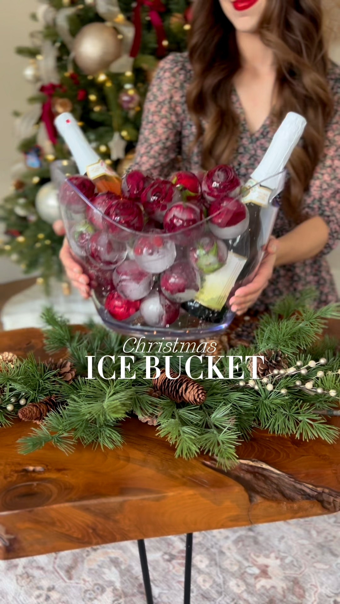 The most magical way to display your Christmas drinks! Rose ice bucket! 🌹 

The mold is easy to use with the tiny funnels and you can freeze so many different things in the spheres 🧊 and the acrylic ice bucket is the best to display your ice art! 

#LTKHoliday #LTKSeasonal #LTKHome
