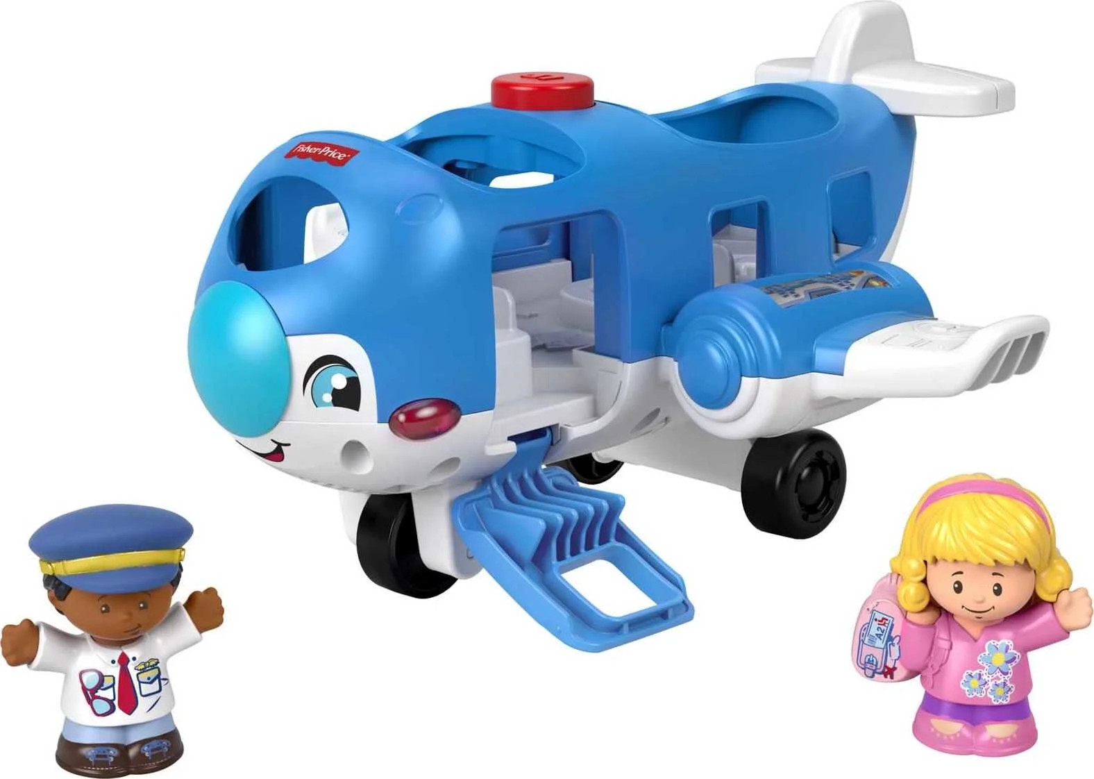 Fisher-Price Little People Airplane Toy with Lights and Sounds, 2 Figures, Toddler Toy | Walmart (US)