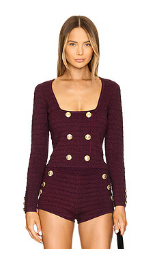 retrofete Clemence Bandage Top in Metallic Mulberry from Revolve.com | Revolve Clothing (Global)