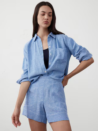 Classic Linen-Blend Shirt | Banana Republic Factory