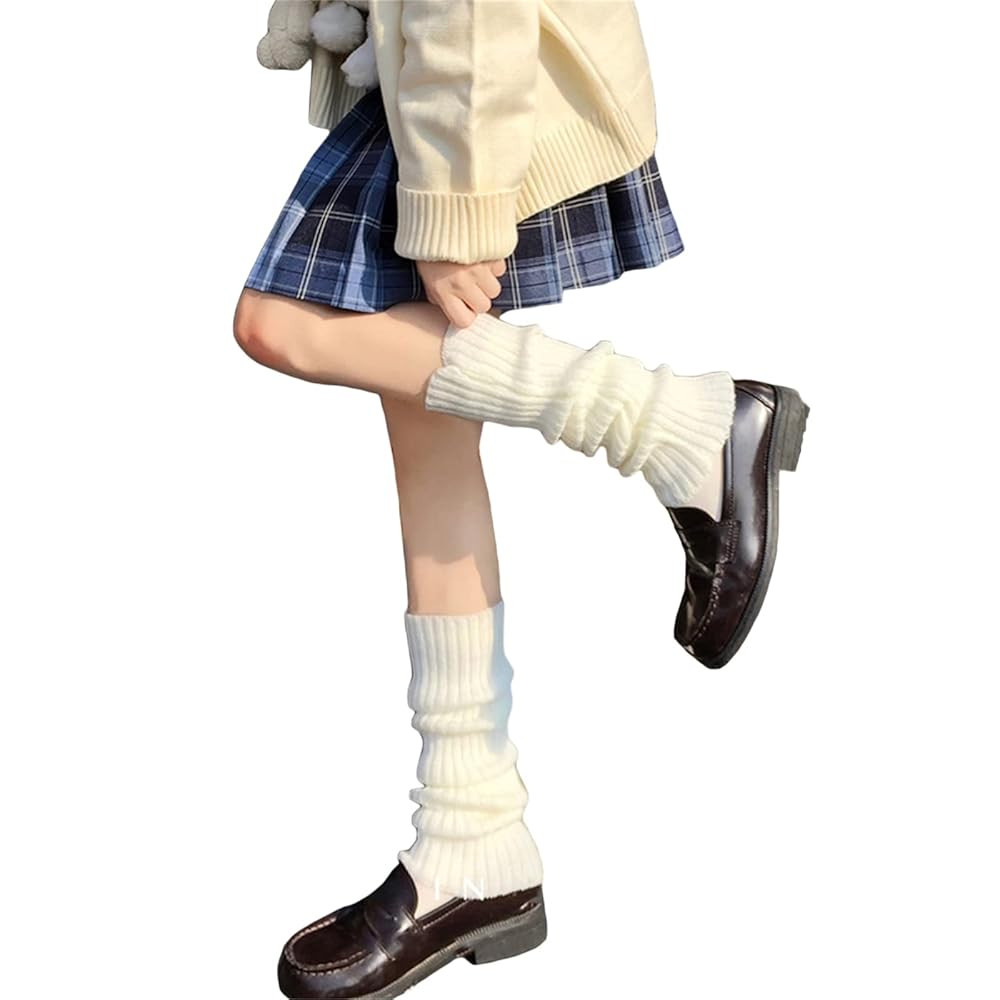 Fernvia Womens Lolita Knit Long Socks Leg Warmers Harajuku Japanese Kawaii Boot Socks Winter Ankl... | Amazon (US)