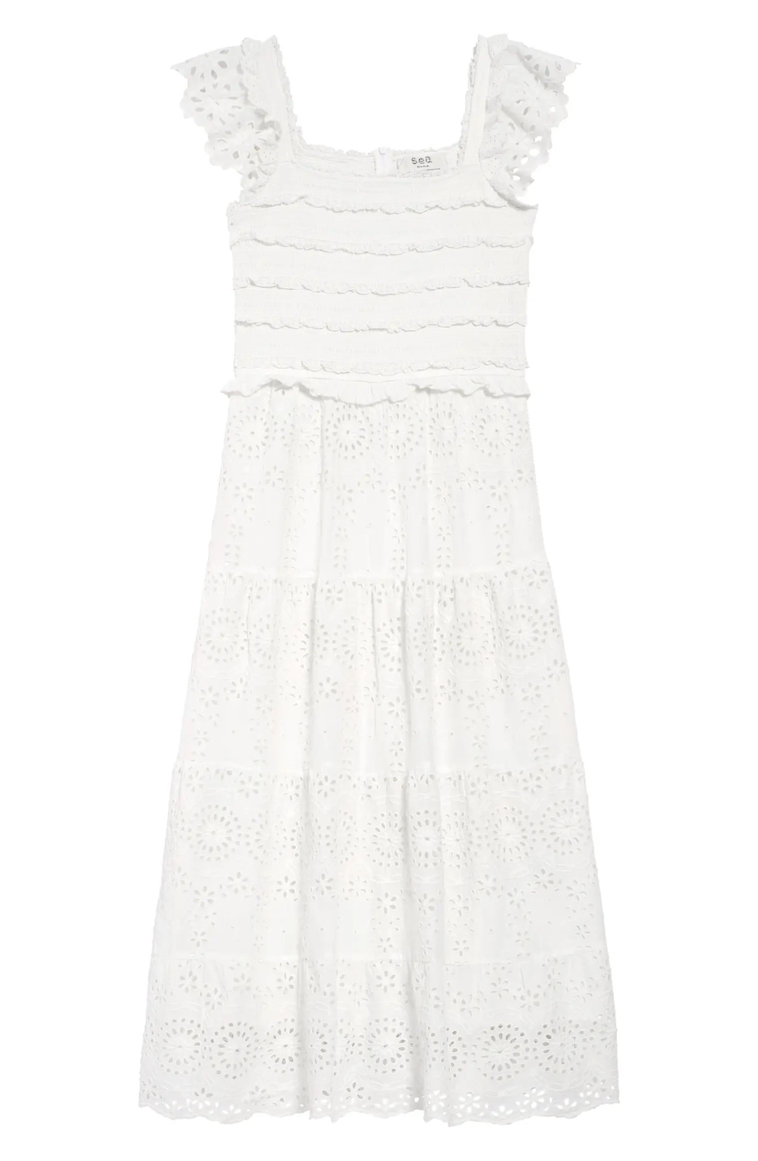 Daisy Smocked Cotton Eyelet Dress | Nordstrom