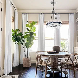 TWOPAGES 72 W x 102 L inch Pinch Pleat Unlined Darkening Drape Faux Linen Curtain Drapery Panel f... | Amazon (US)