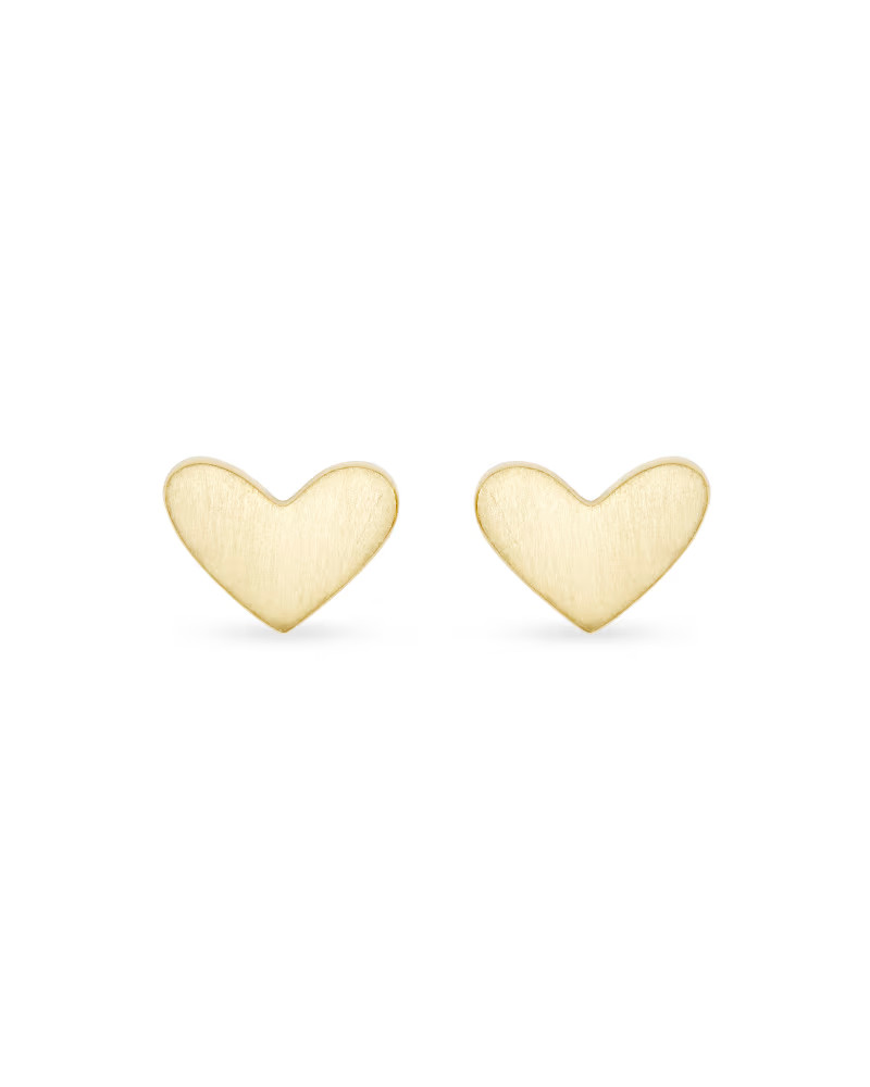 Ari Heart Stud Earrings In 18k Gold Vermeil | Kendra Scott