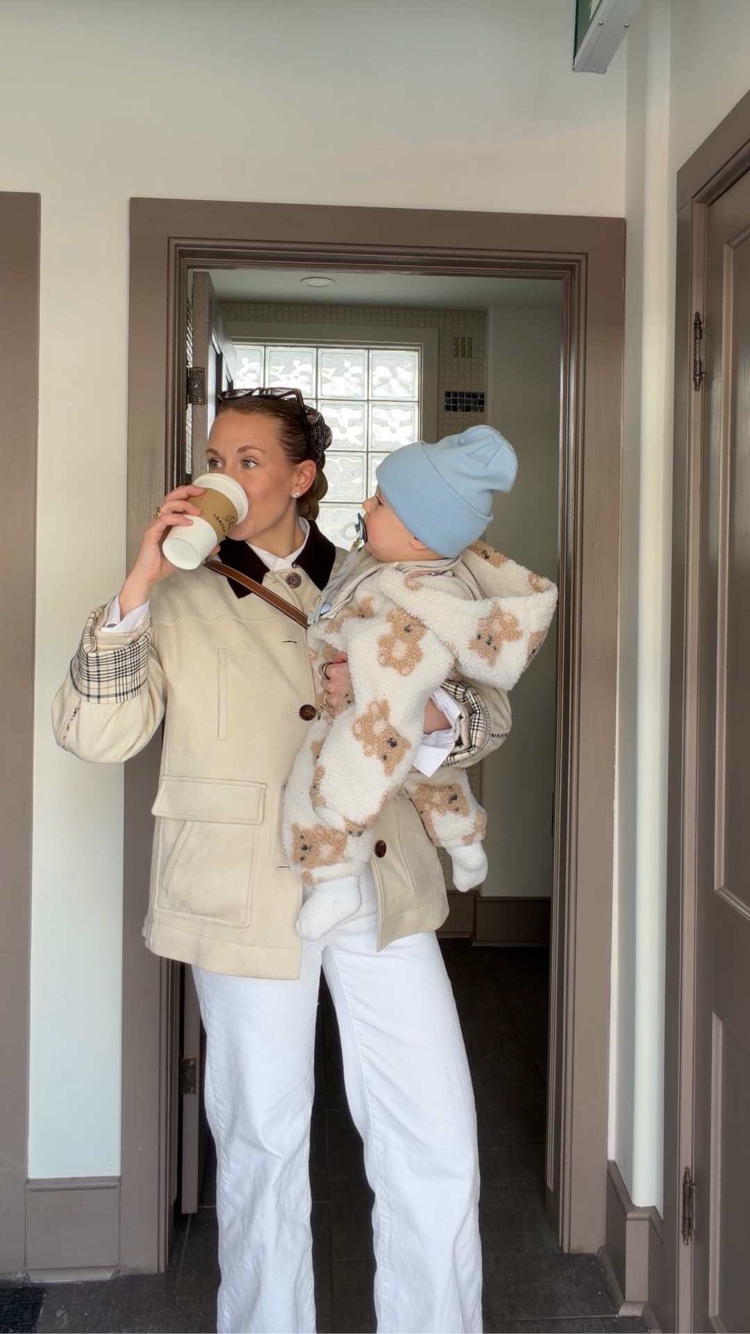 Winter white and cream coffee date outfit with my baby ft. Fabrique, Levi's, Demellier and more 🤍 

#LTKstyletip #LTKwinter #LTKcanada