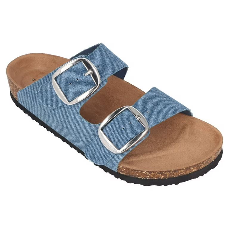 Time and Tru Women's Footbed Slide Sandal-Wide Width Available | Walmart (US)
