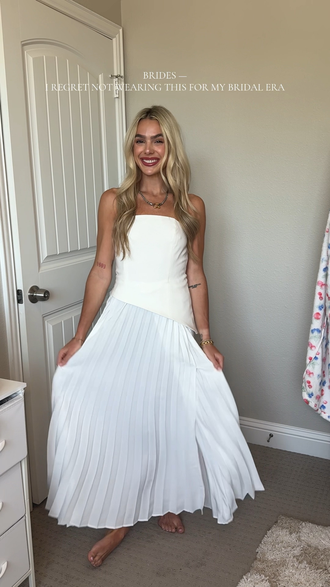 Obsessed with the pleated detail on this dress 🤩

#wedding #engagementera #bridaldresses

#LTKStyleTip #LTKWedding #LTKFindsUnder100