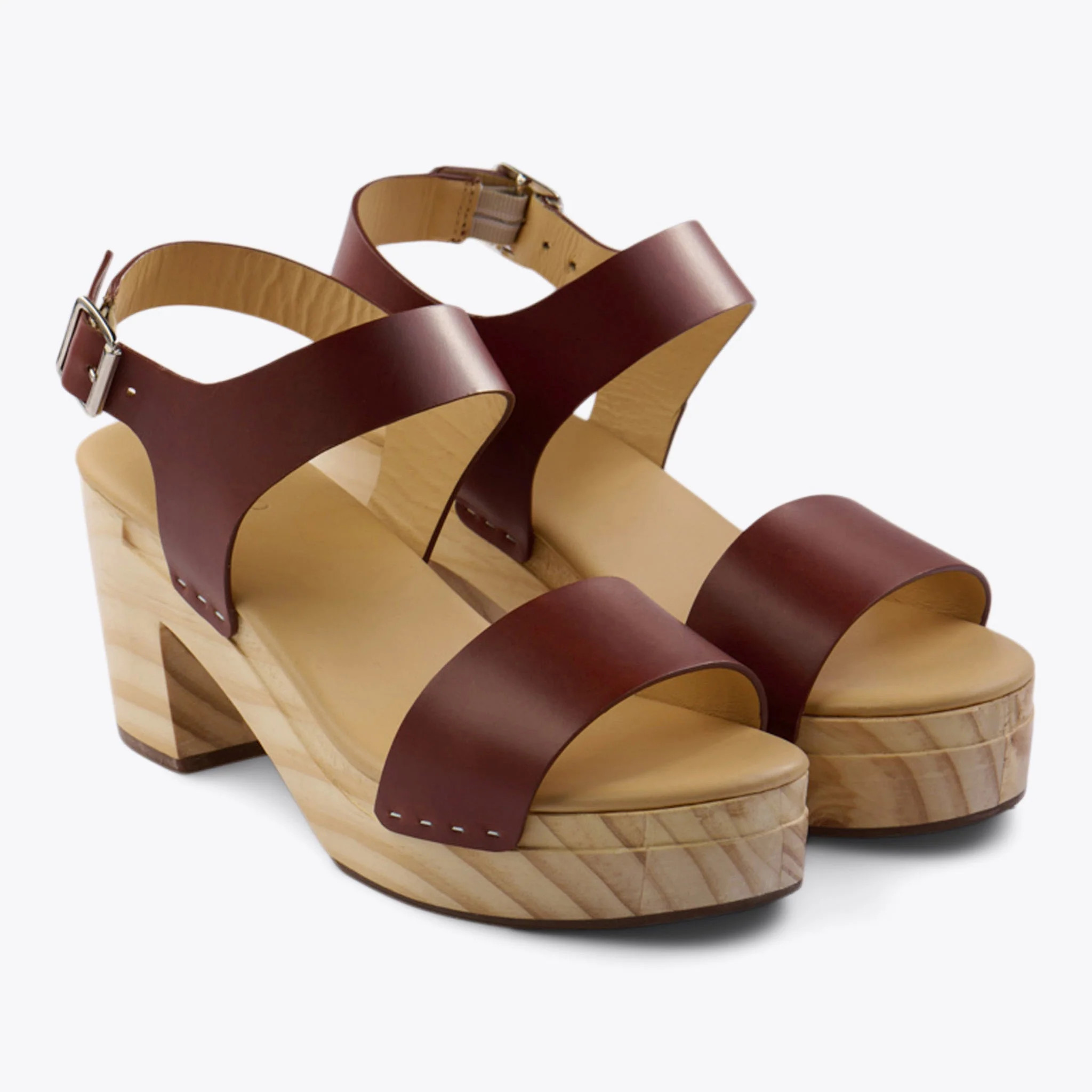 All-Day Open Toe Clog Brandy | Nisolo