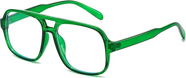 Breaksun Oversized Square Aviator Glasses for Women Men Big Frame Retro Blue Light Blocking Glass... | Amazon (US)