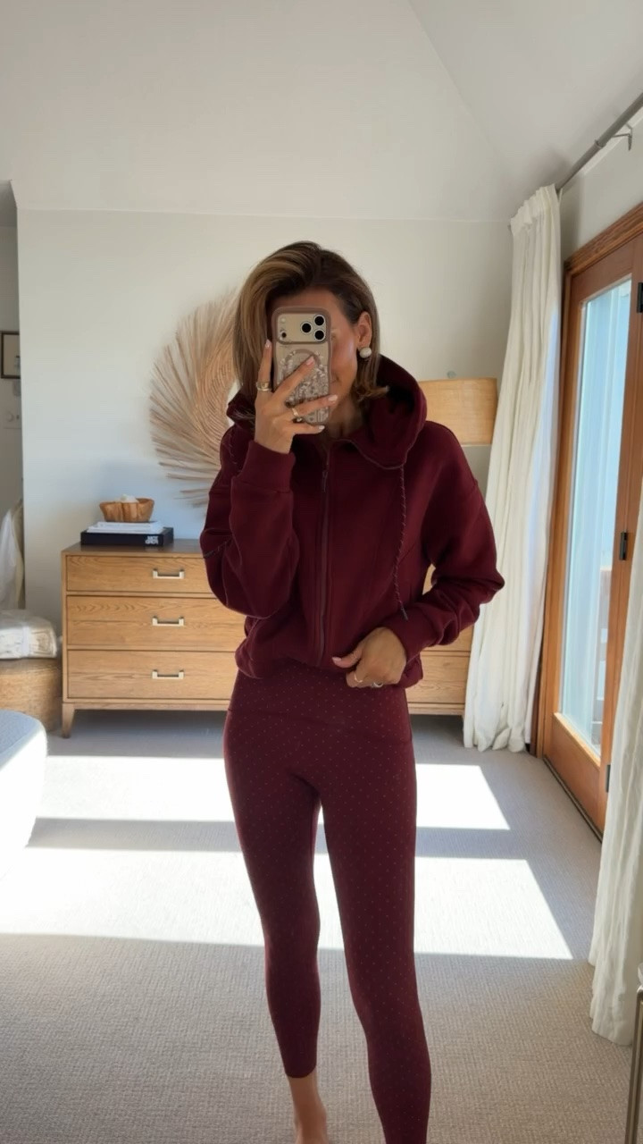 Loving this new drop for fall, all things burgundy, polka dots, and cozy! This fleece is so warm perfect to throw on pre work out in the chilly mornings.

#LTKmomlife #LTKmorningroutine #LTKActive