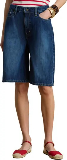 Lauren Ralph Lauren Wide Leg Bermuda Denim Shorts | Nordstrom | Nordstrom