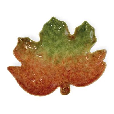 Vergennes Pumpkin Harvest Leaf 14.5" Appetizer Plate | Wayfair North America