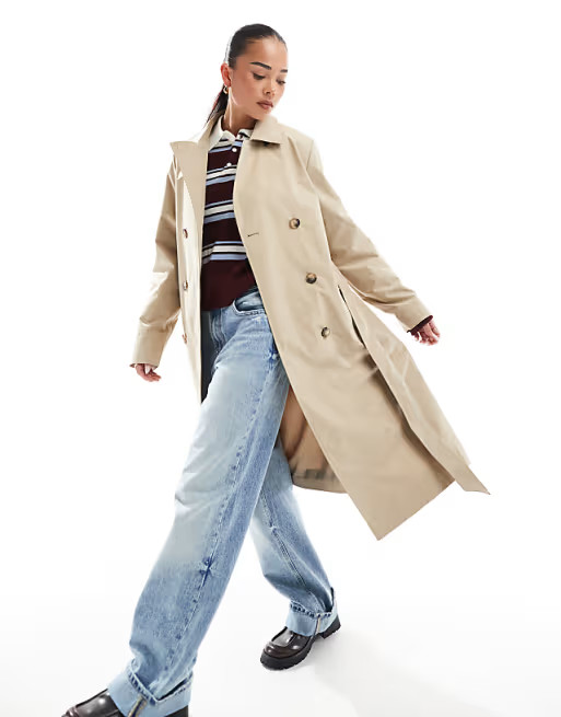 New Look trench coat in stone | ASOS | ASOS (Global)
