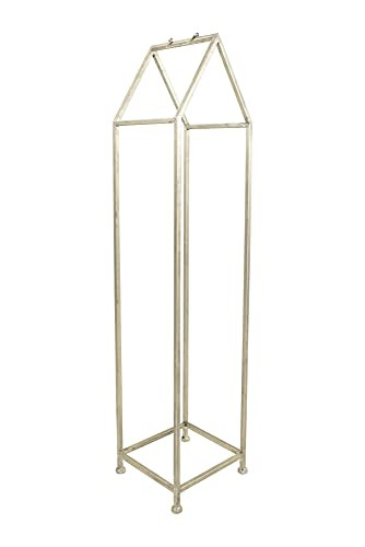 Creative Co-Op Metal House-Shaped Fire Wood Holder with Handle, Nickel Finish | Amazon (US)