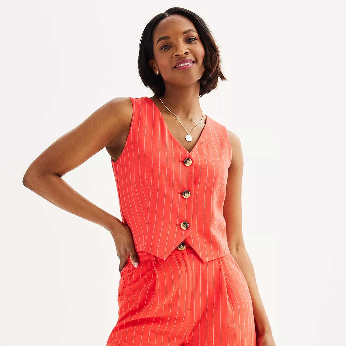 Women's Draper James Linen Suit Vest | Kohl's