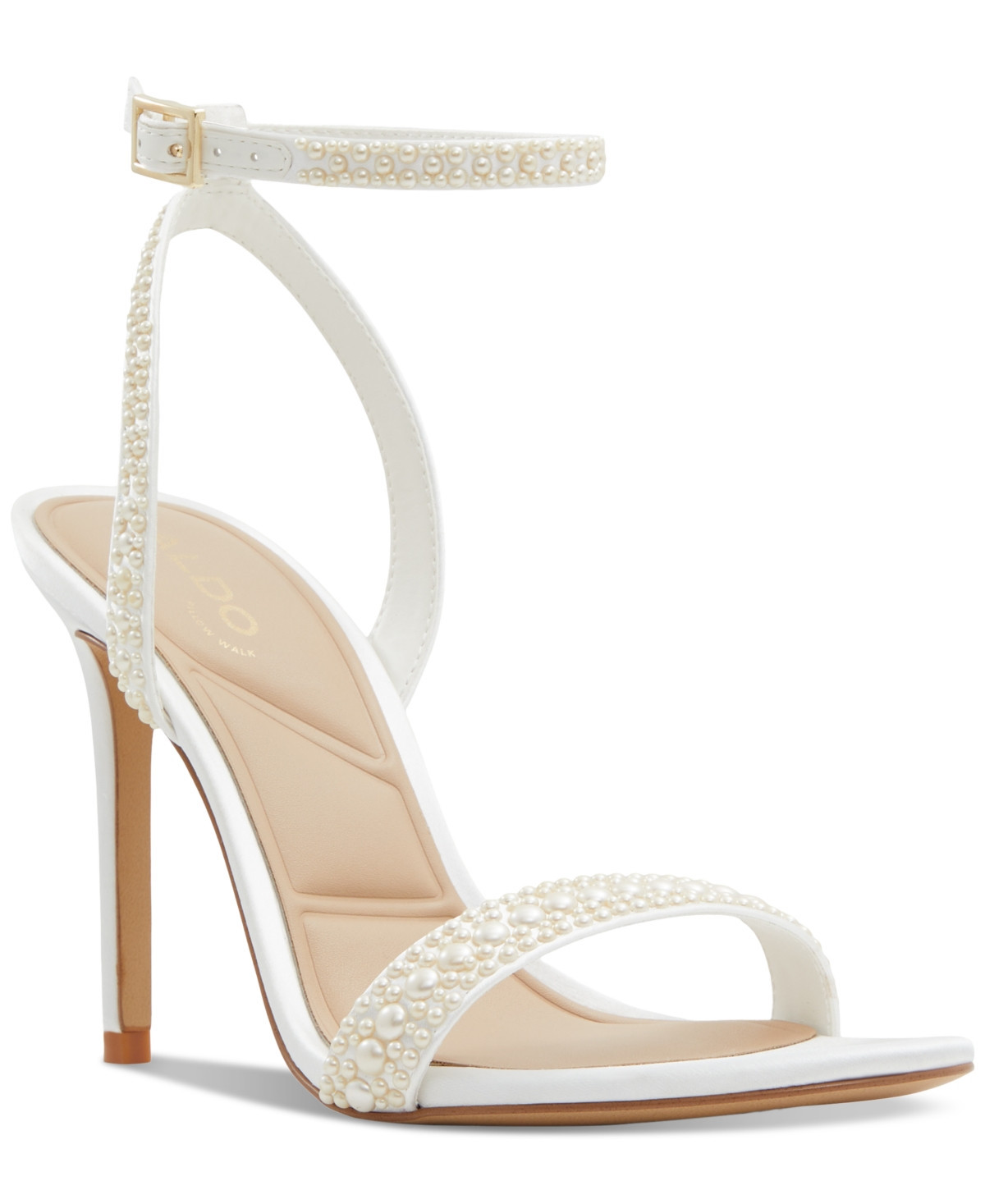 Aldo Women's Perlea Two-Piece Imitation Pearl Dress Sandals - White Multi | Macy's