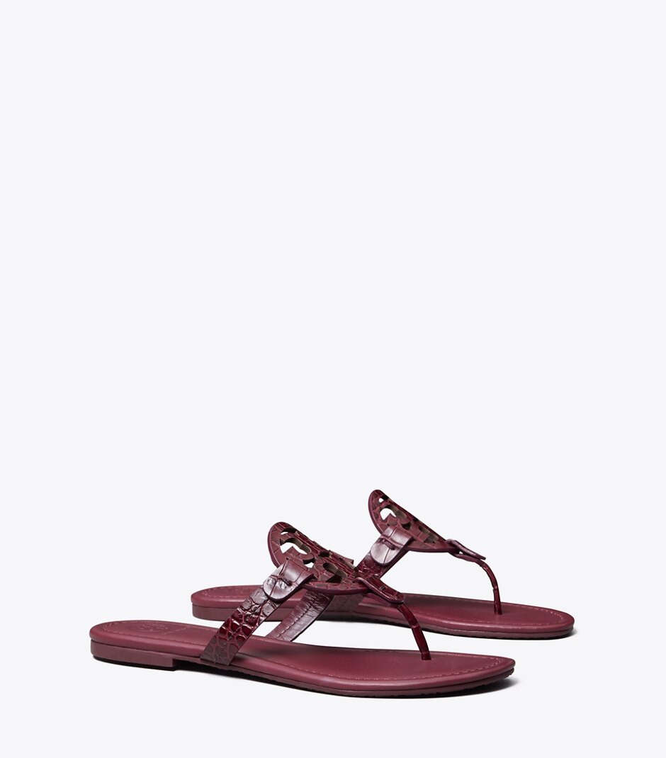 MILLER CRYSTAL-LOGO SANDAL, LEATHER | Tory Burch (US)