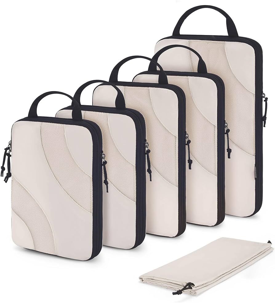 BAGSMART Compression Packing Cubes for Travel, 6 Set Travel Packing Cubes for Suitcases, Compress... | Amazon (US)