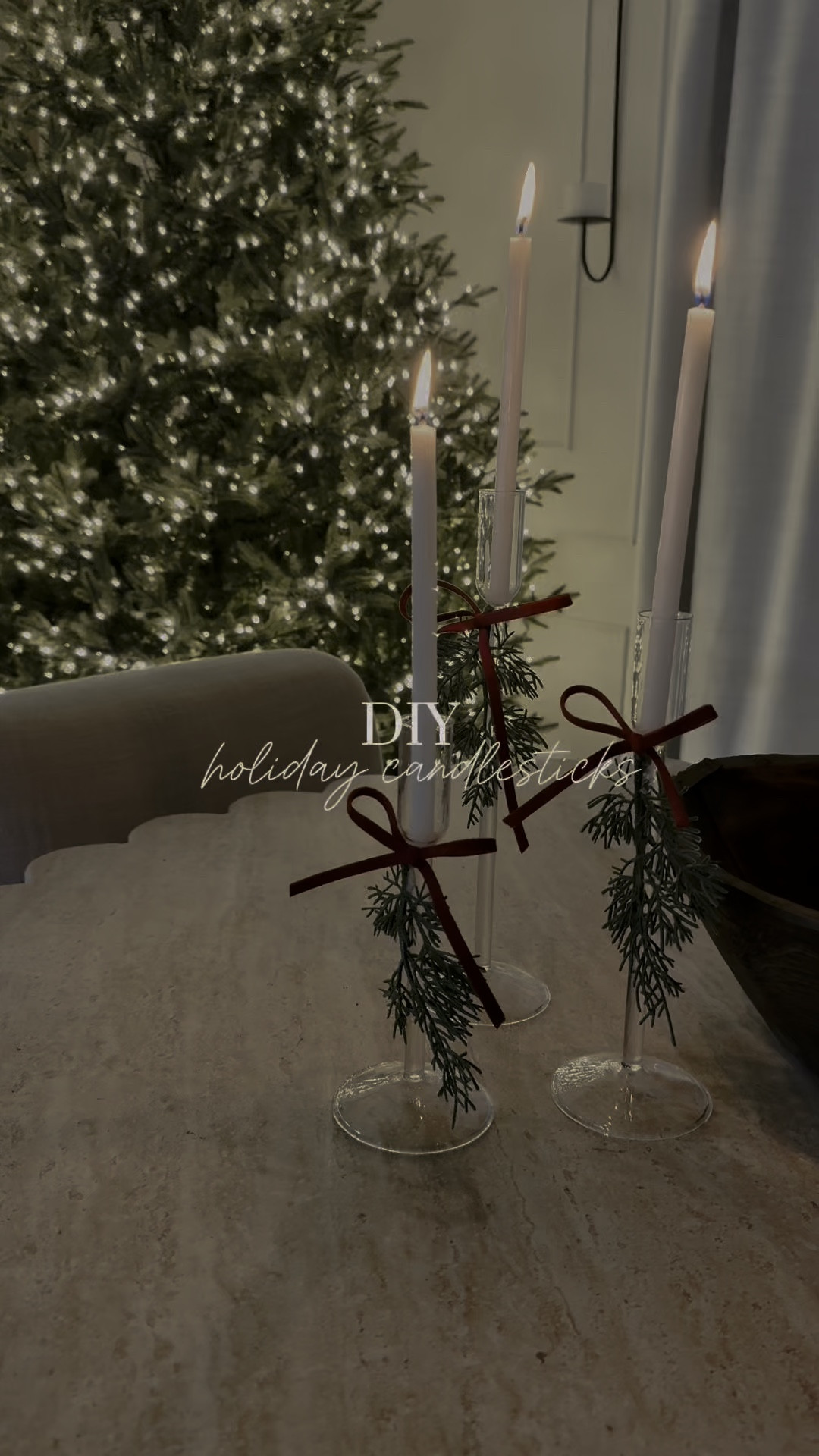 DIY holiday candle stick holders. All items from Amazon! I love how dainty these candle tapers are and the candle holders! 

#LTKHome #LTKVideo #LTKHoliday