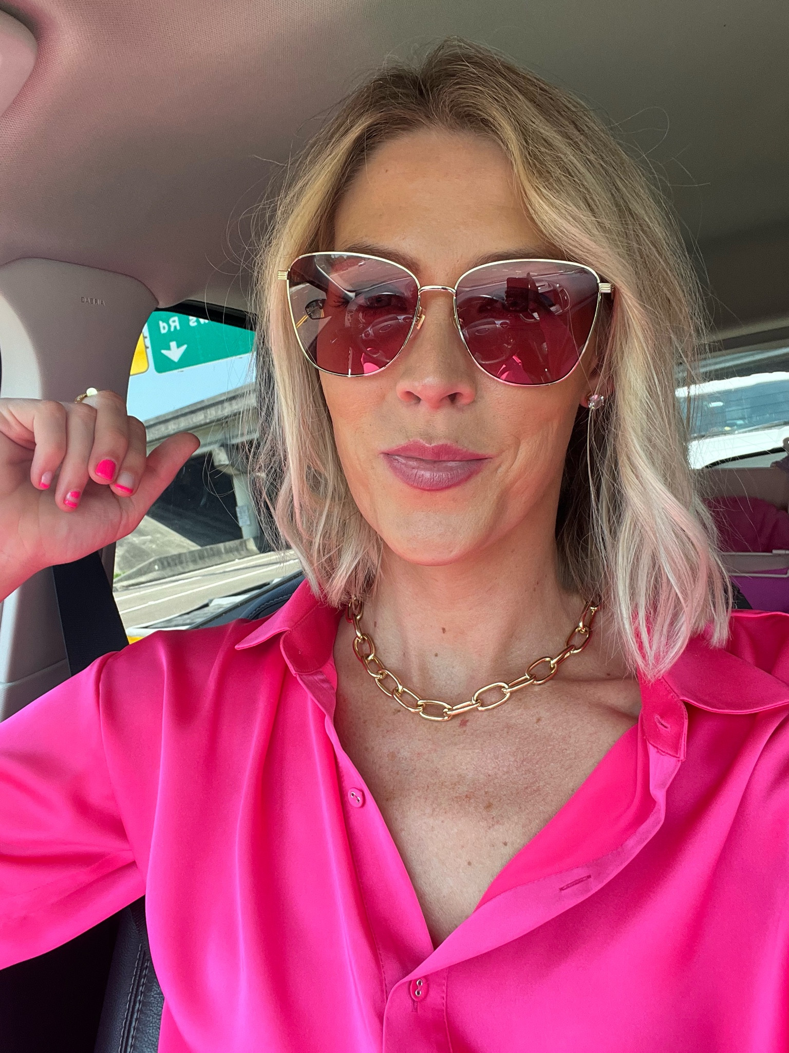 Summer sunglasses and silk button down. Similar options linked. Nail Inspo  

#LTKFindsUnder100 #LTKSummerSales #LTKOver40