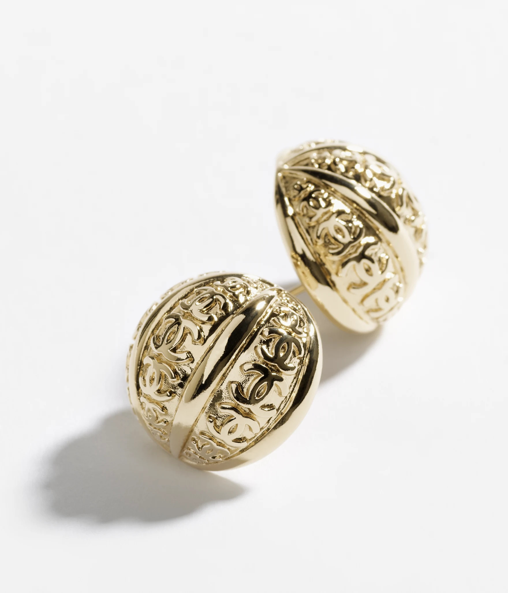 Stud earrings - Metal, gold — Fashion | CHANEL | Chanel, Inc. (US)