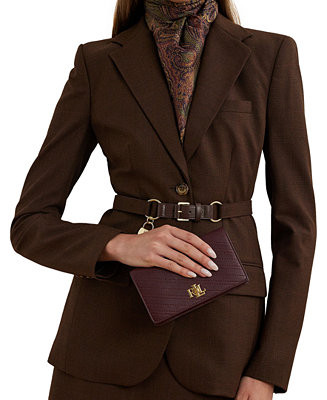 Lauren Ralph Lauren Pinot Noir Leather Wallet  - Macy's | Macy's