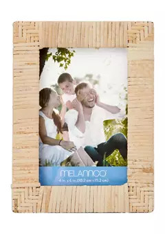 Melannco 4" x 6" Rattan Picture Frame | Belk