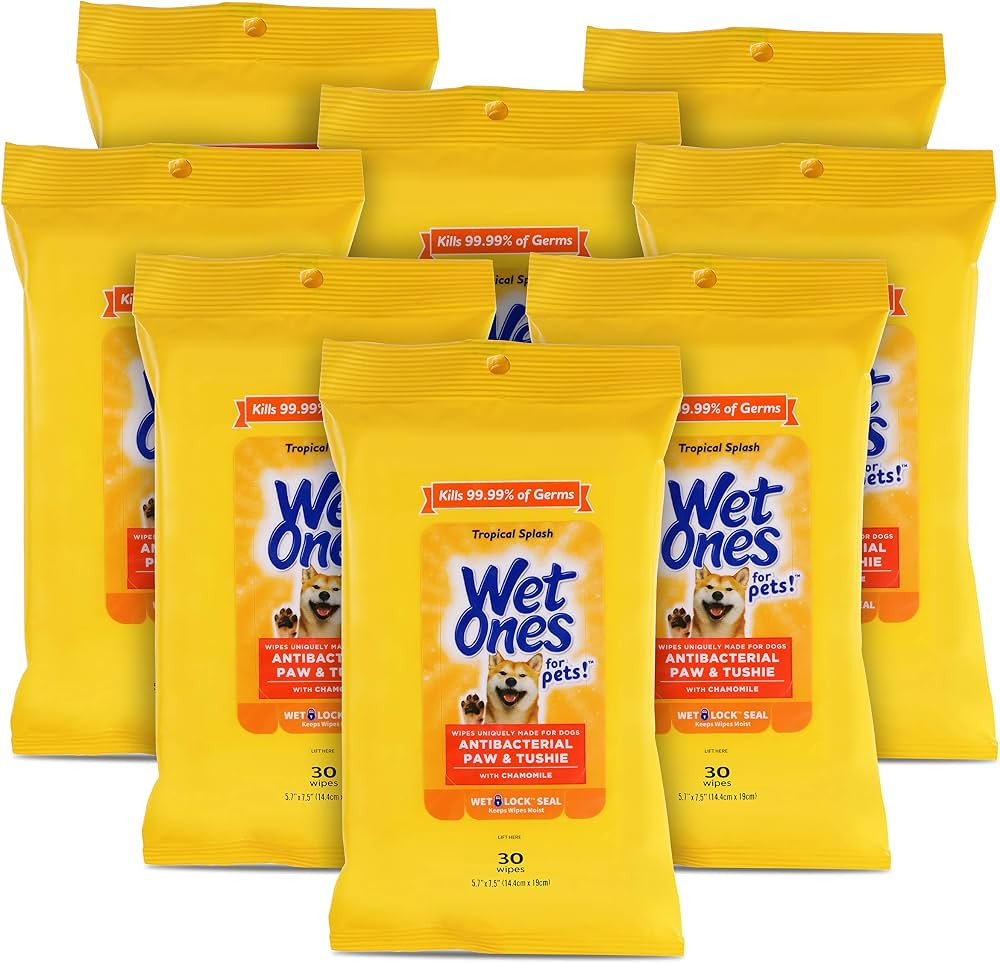Wet Ones for Pets Paw & Tushie Dog Wipes With Chamomile, 30 ct - 8 Pack | Dog Wipes For All Dogs ... | Amazon (US)
