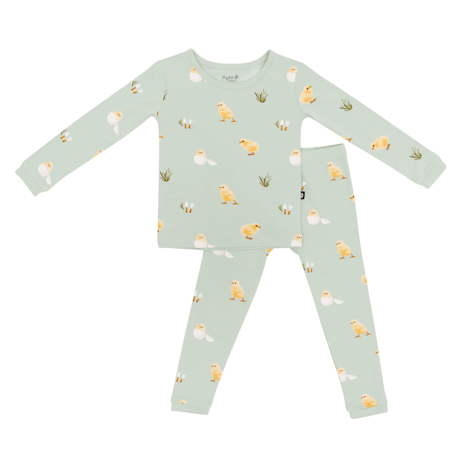 Long Sleeve Pajamas in Aloe Chick | Kyte BABY