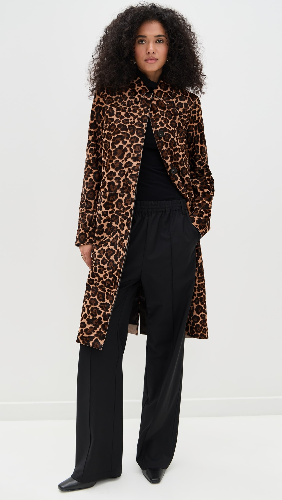 Leopard Printed Pony Hair Coat | Shopbop