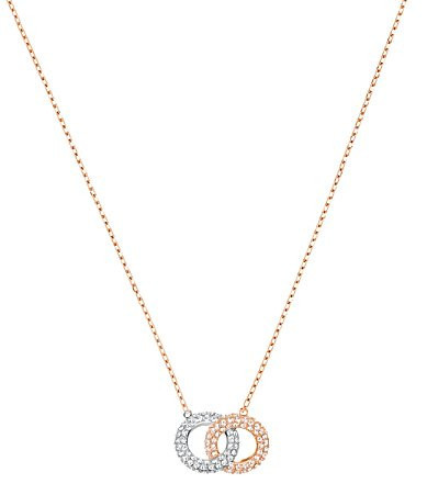 Swarovski Stone Crystal Interlocking Pendant Necklace - Rose Gold | Dillard's