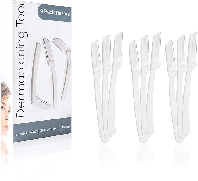 Dermaplaning Tool (9 Count) - Practical Eyebrow, Face and Peach Fuzz Hair Removal Razors for Wome... | Amazon (US)