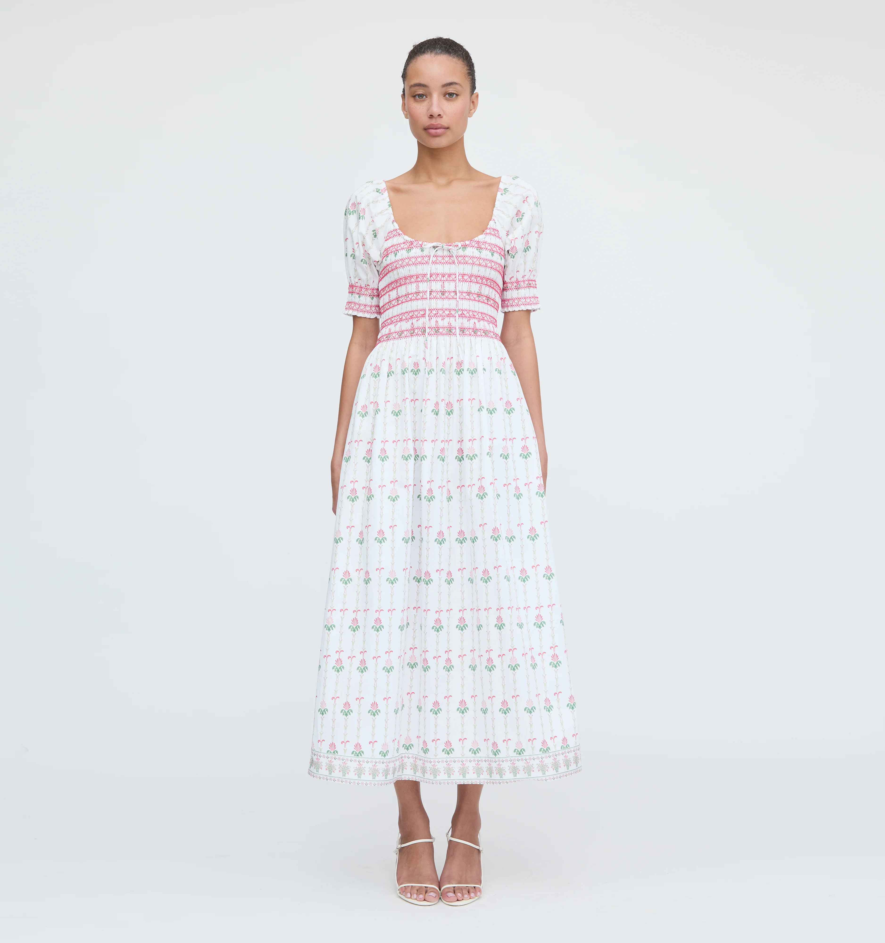 The Madeline Nap Dress - White Trailing Fern | Hill House Home US