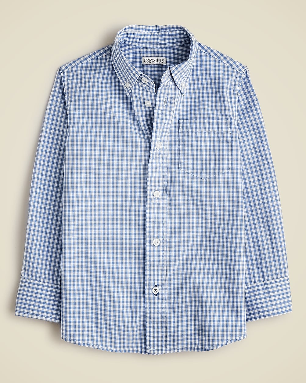 Kids' stretch poplin button-down in gingham | J. Crew US