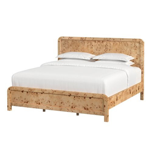 Logan King Burl Panel Bed | One Kings Lane