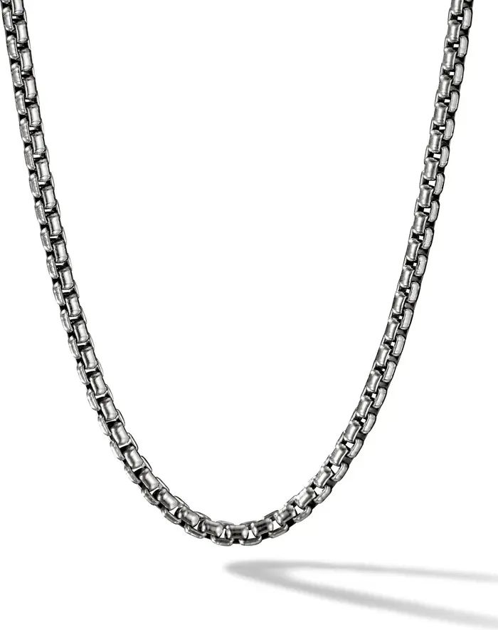 David Yurman Men's Box Chain Necklace in Silver, 3.6mm | Nordstrom | Nordstrom
