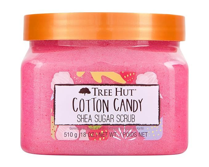 Tree Hut Cotton Candy Shea Sugar Exfoliating & Hydrating Body Scrub, 18 oz | Amazon (US)