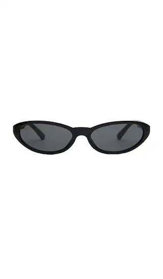X Grandquist Kenny Sunglasses in Black in Black & Smoke | Revolve Clothing (Global)
