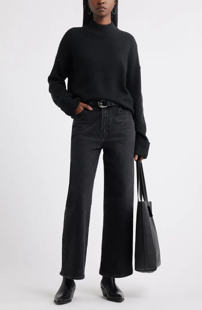 Treasure & Bond Rib Detail Mock Neck Sweater | Nordstrom | Nordstrom