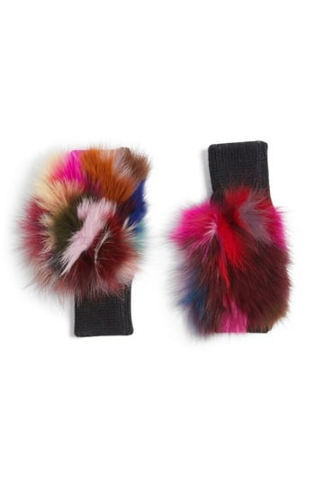 Women's Jocelyn Genuine Fox Fur Fingerless Mittens | Nordstrom