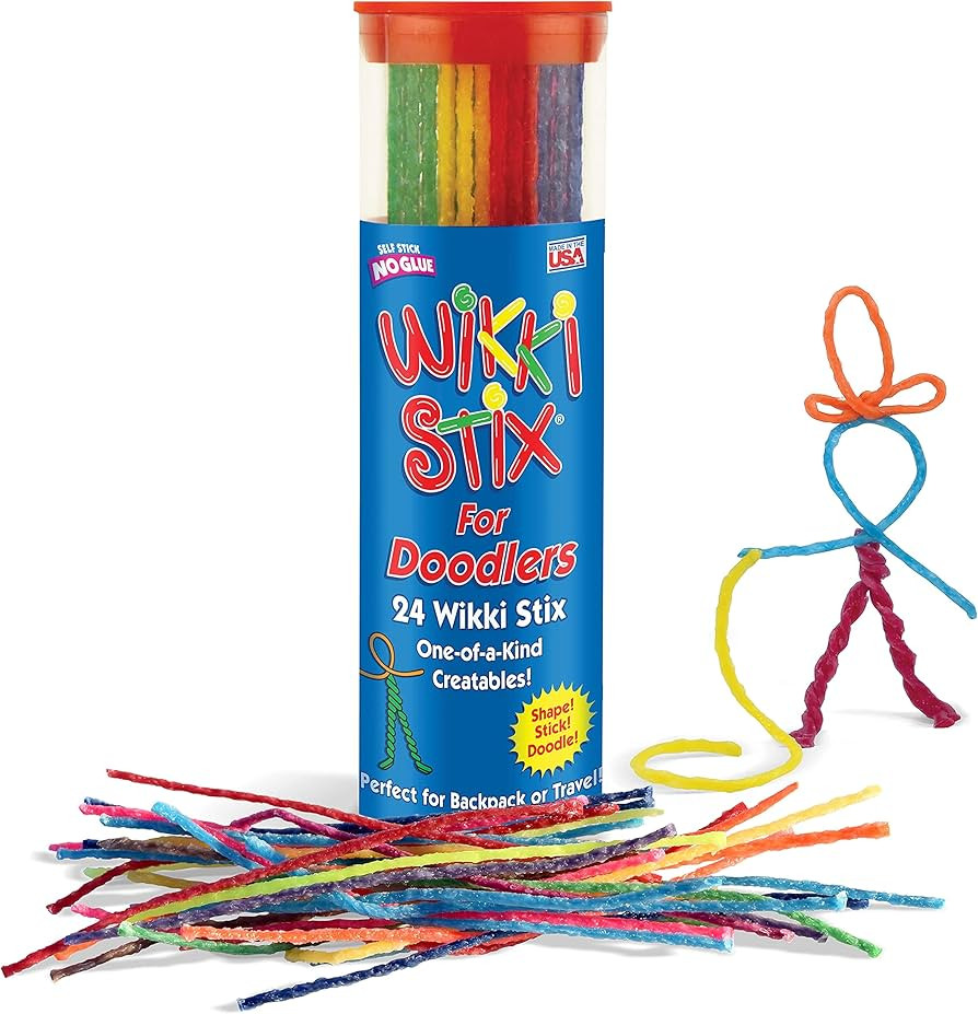 Wikki Stix Doodler Travel Toy for Kids \u2013 24 Reusable Wax Sticks for Sensory Play, Screen-Fre... | Amazon (US)