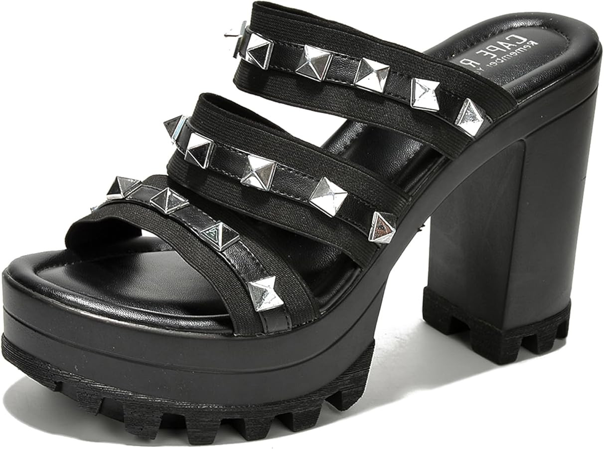Cape Robbin Wedge Platform Heels for Women - Slip-on Chunky Heels for Women - Platform Sandals Wo... | Amazon (US)