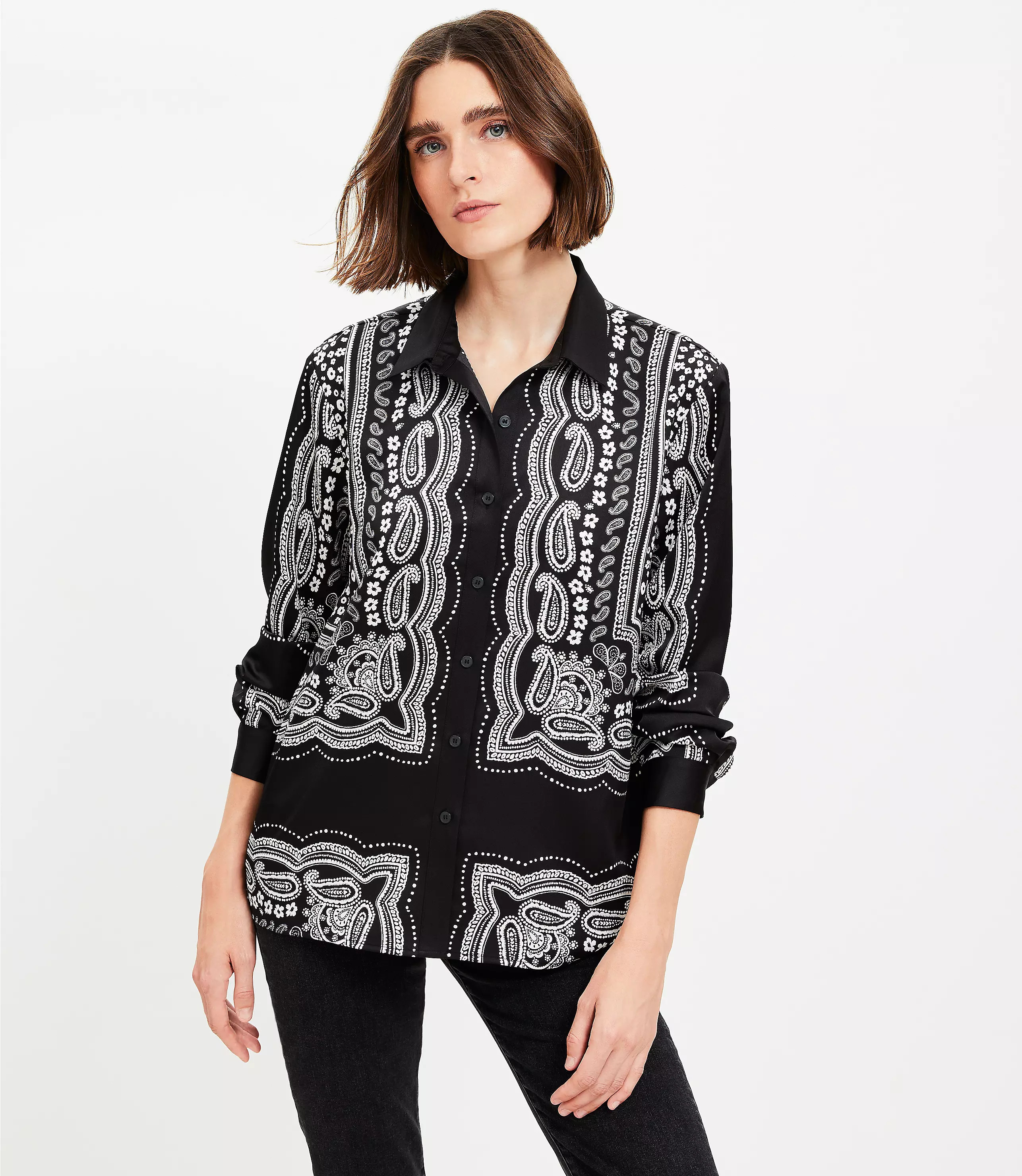Paisley Everyday Relaxed Shirt | LOFT