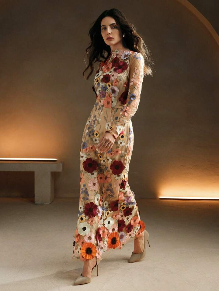 Elegant Floral Dress  | SHEIN