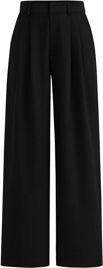 PRETTYGARDEN Women's Summer Work Pants Elastic High Waisted Straight Leg Business Casual Dressy T... | Amazon (US)