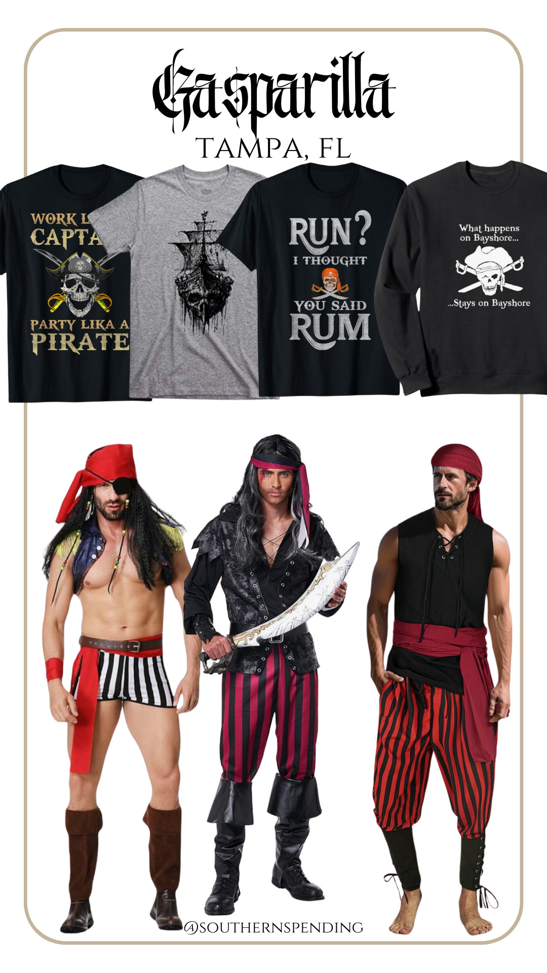 Gasparilla 2025 costumes and t-shirts for men.

Tampa, FL

pirate 

 #LTKSeasonal #LTKFindsUnder50 #LTKMens
