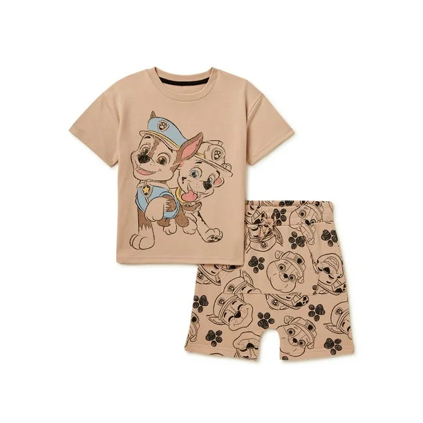 Paw Patrol Toddler Boys T-Shirt and Shorts, 2-Piece Set, Sizes 12 Months-5T | Walmart (US)